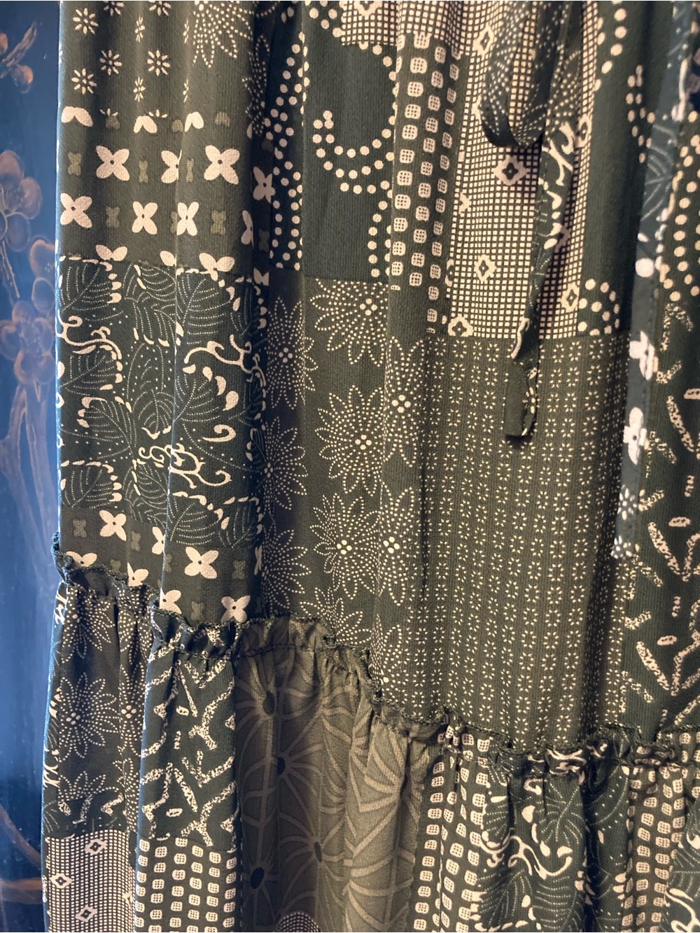 Bohemian Tiered Patchwork Maxi Skirts x 2 - LIKE NEW -Size L - Picture 7 of 9